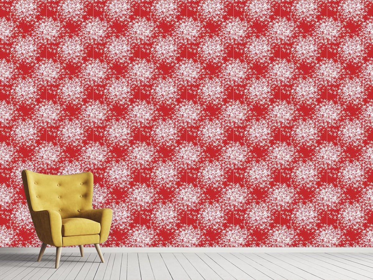 patterned-wallpaper-stars-sparkle-on-red