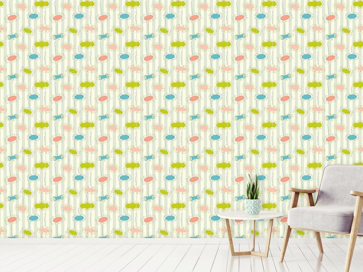 patterned-wallpaper-frames-on-stripes