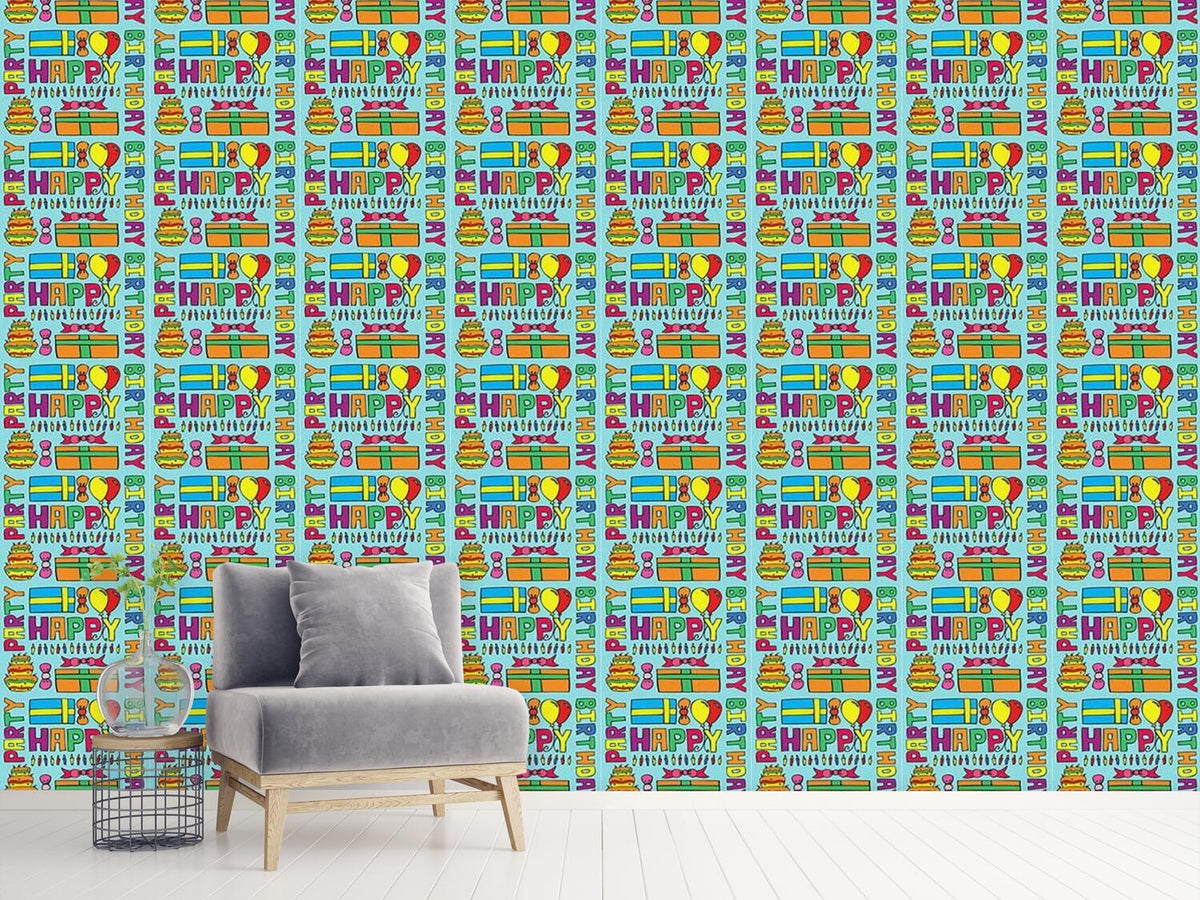 patterned-wallpaper-happy-birthday-party