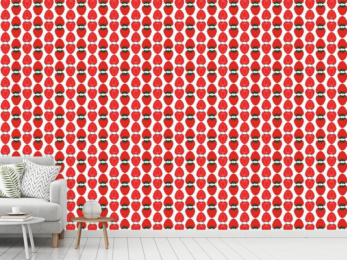 patterned-wallpaper-strawberries-half-and-full