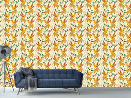 patterned-wallpaper-phoenix-and-lotus