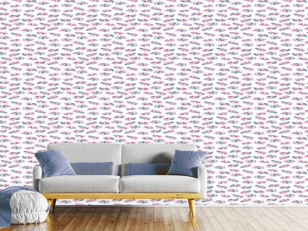 patterned-wallpaper-soft-feathers