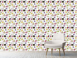 patterned-wallpaper-birthday-party